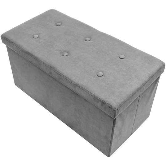 Sorbus 30" Faux Suede Storage Bench in Gray | 30" x 15" x 15" | Michaels®